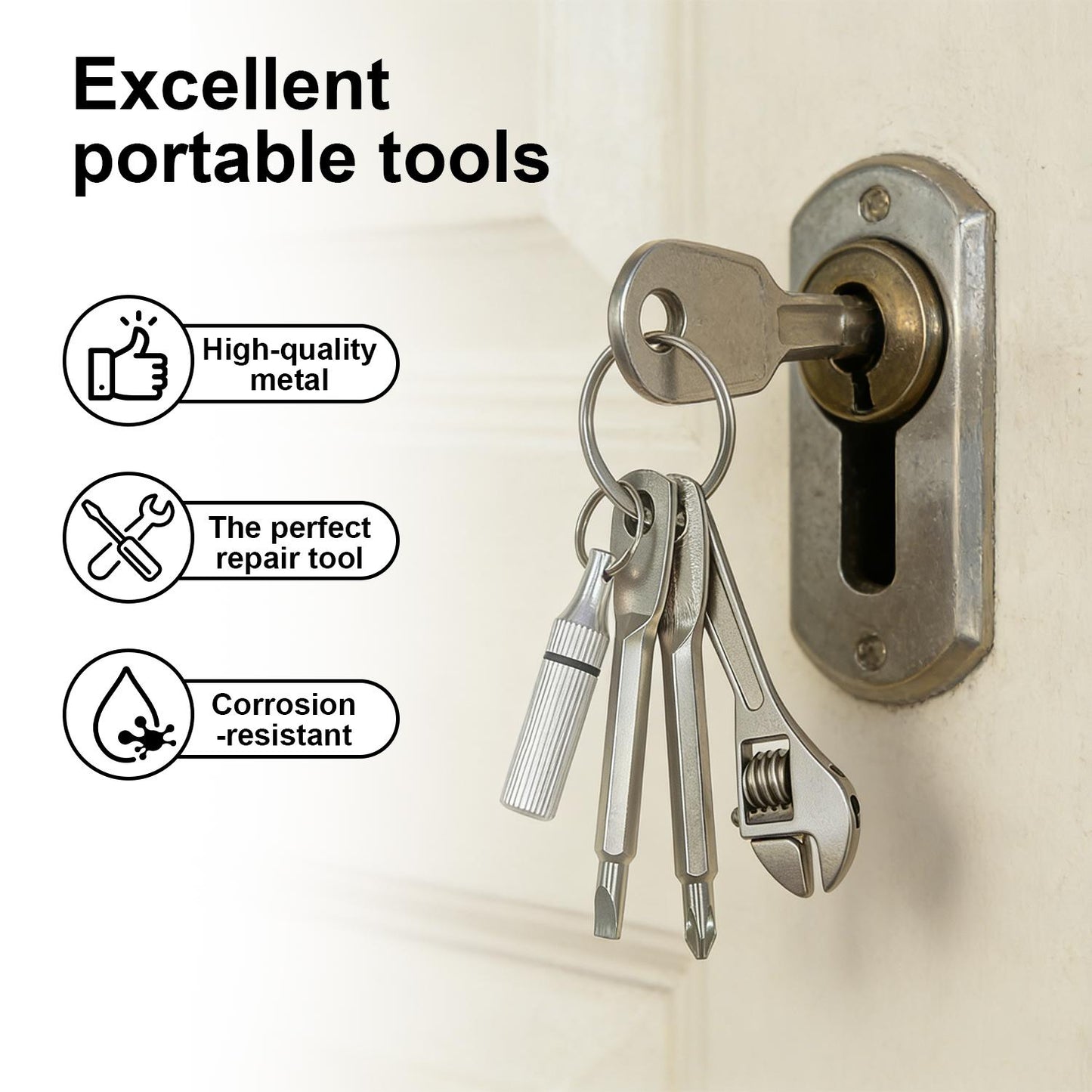 💥Only $16.99 Last Day Promotion!🎁🛠️ 4-in-1 Pocket Mini Tool Keychain