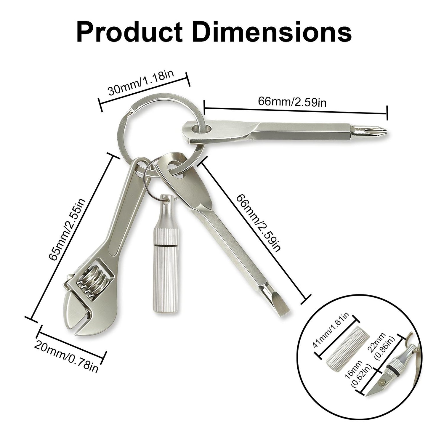💥Only $16.99 Last Day Promotion!🎁🛠️ 4-in-1 Pocket Mini Tool Keychain