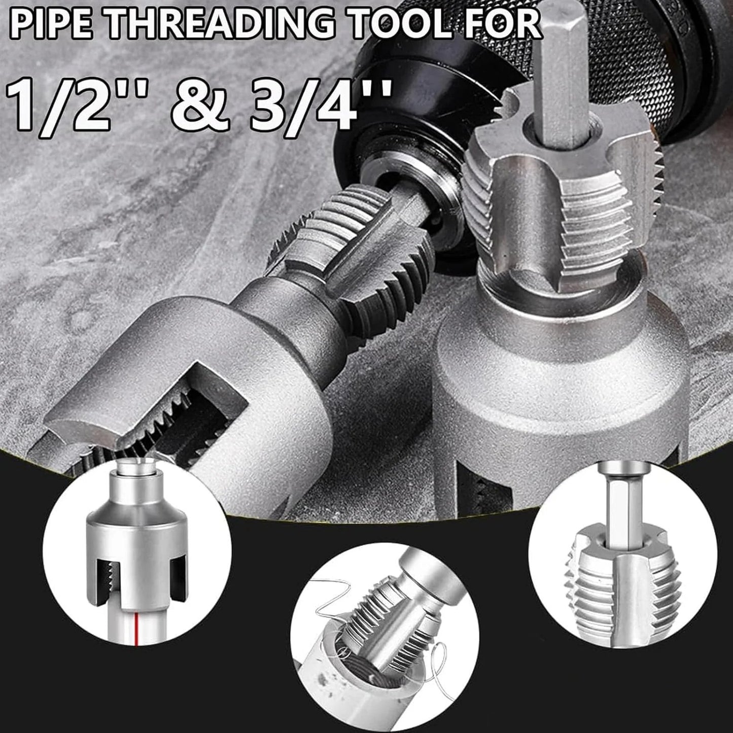 🔥Last Day 50% OFF🛠️🔥Pipe Tapping and Threading Tool | Dual-Specification Compatible