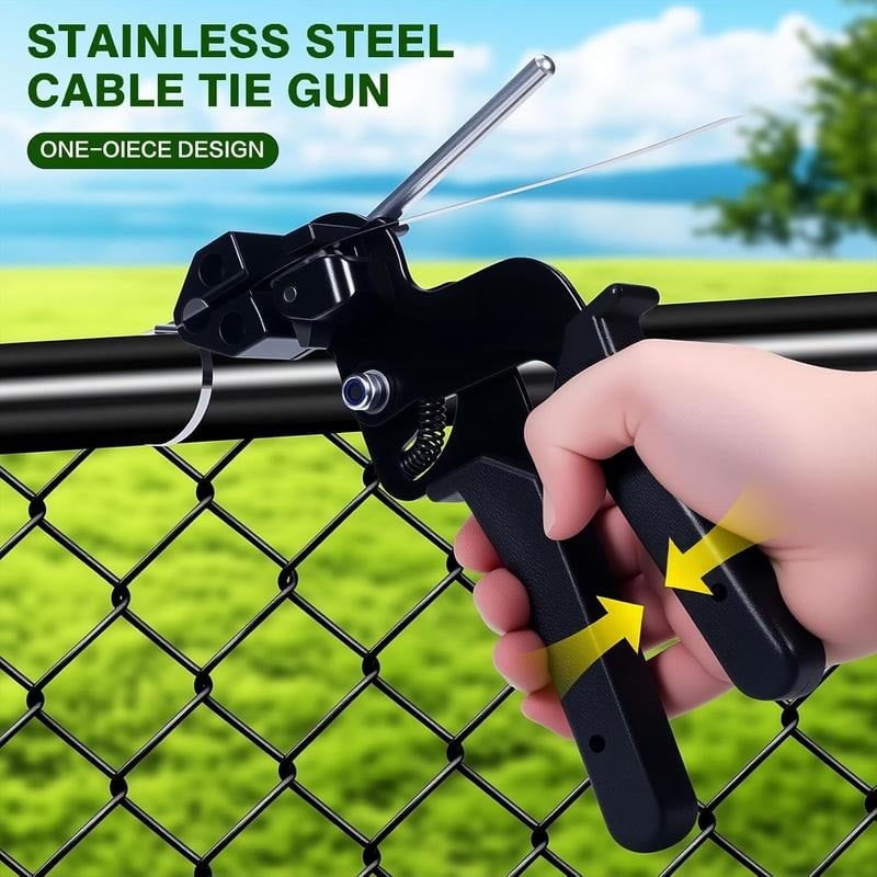 ✨LAST DAY SALE 49% OFF 🔥Stainless Steel Cable Tie Gun with Metal Zip Ties