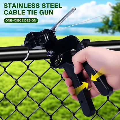 ✨LAST DAY SALE 49% OFF 🔥Stainless Steel Cable Tie Gun with Metal Zip Ties
