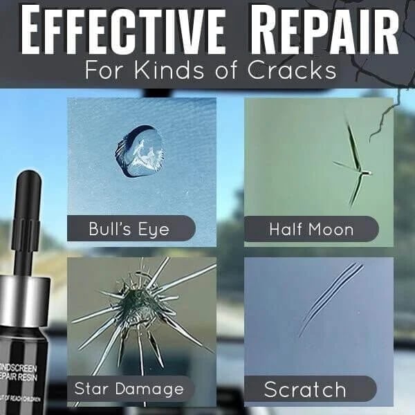 🚗Cracks Gone Glass Repair Kit (New Formula)🪞Glass Repair | Durable invisible Fix💯
