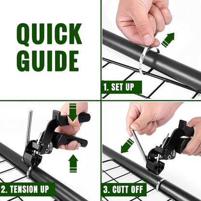 ✨LAST DAY SALE 49% OFF 🔥Stainless Steel Cable Tie Gun with Metal Zip Ties