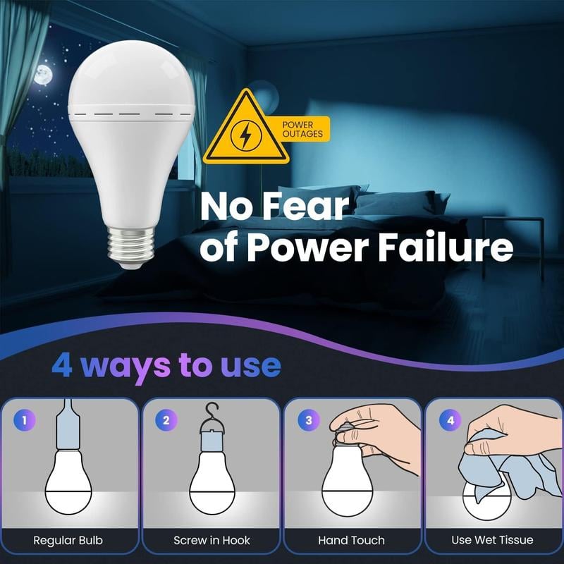 ✨LAST DAY SALE 50% OFF 🔥Rechargeable Emergency Light Bulbs