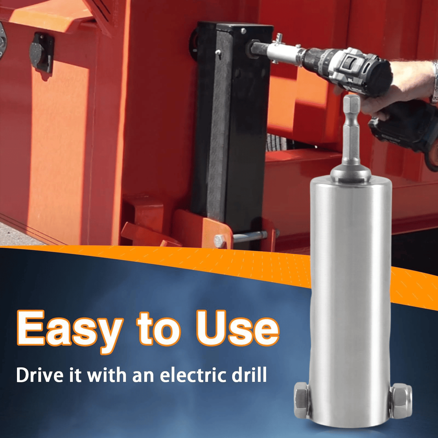 🛒Best Price Guaranteed🔥Stainless Steel Trailer Jack Electric Drill Adapter