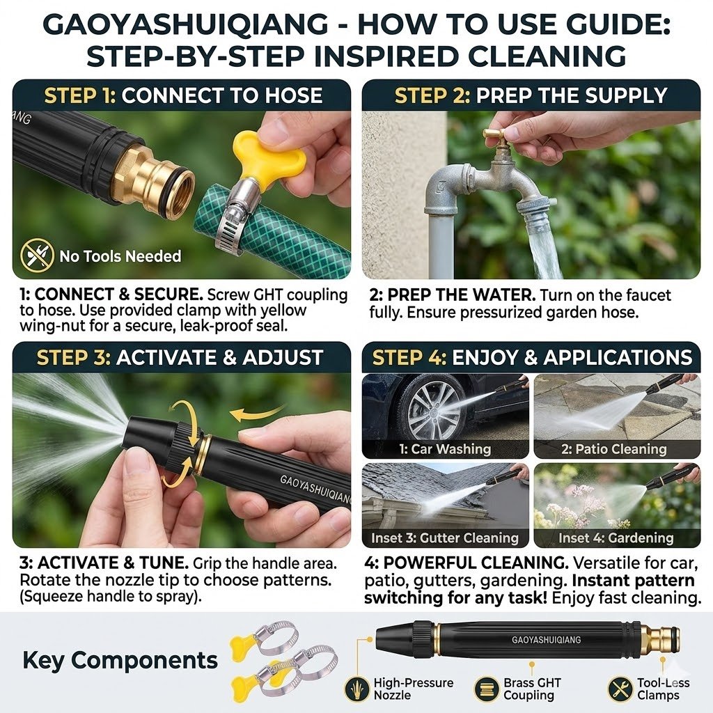 🔥Last Day 50% OFF -  💥High-Pressure Water Spray Gun – Multi-Use Cleaning Tool for Car, Garden & Home 💦