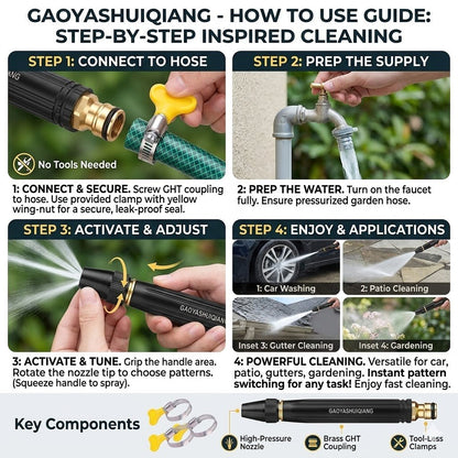 🔥Last Day 50% OFF -  💥High-Pressure Water Spray Gun – Multi-Use Cleaning Tool for Car, Garden & Home 💦