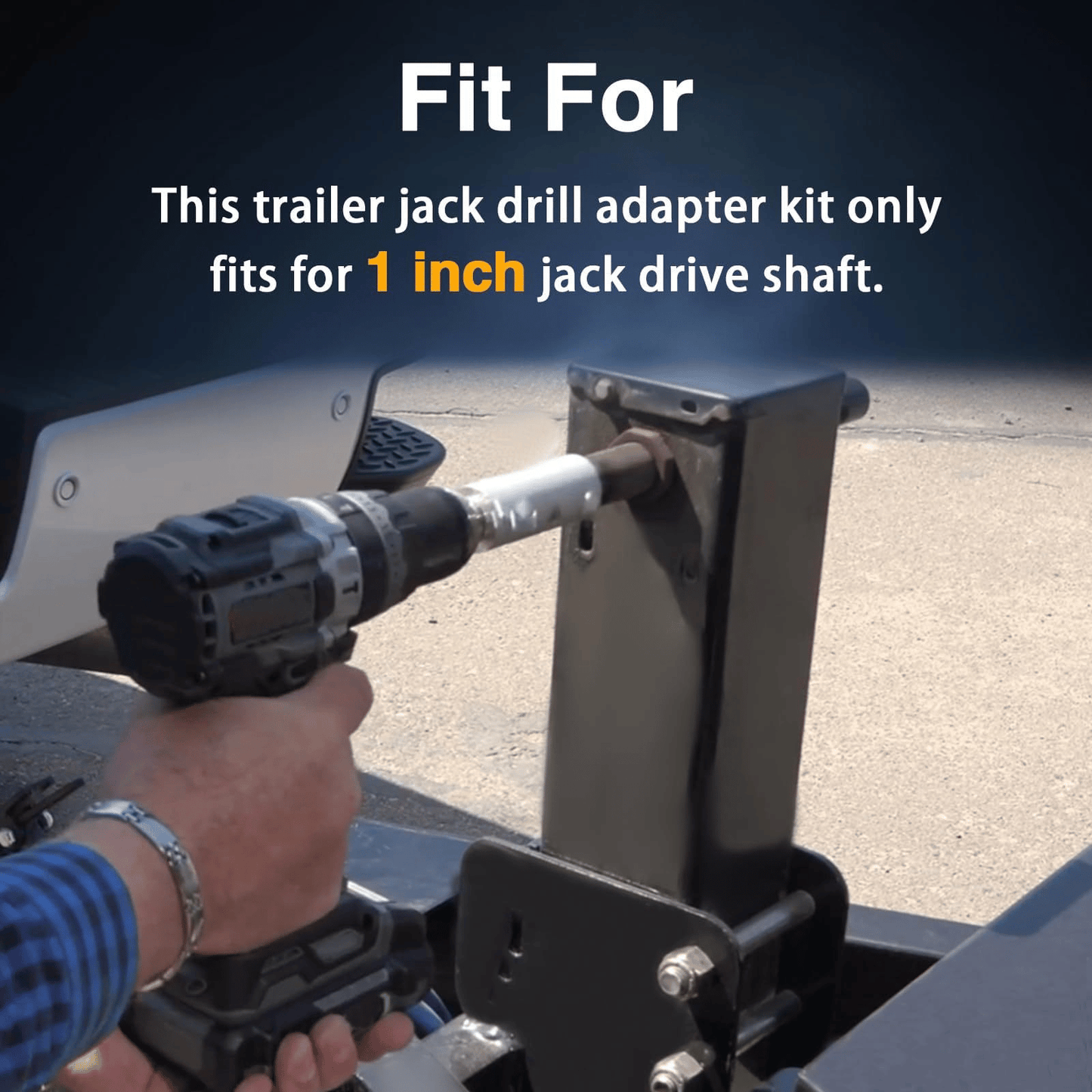 🛒Best Price Guaranteed🔥Stainless Steel Trailer Jack Electric Drill Adapter