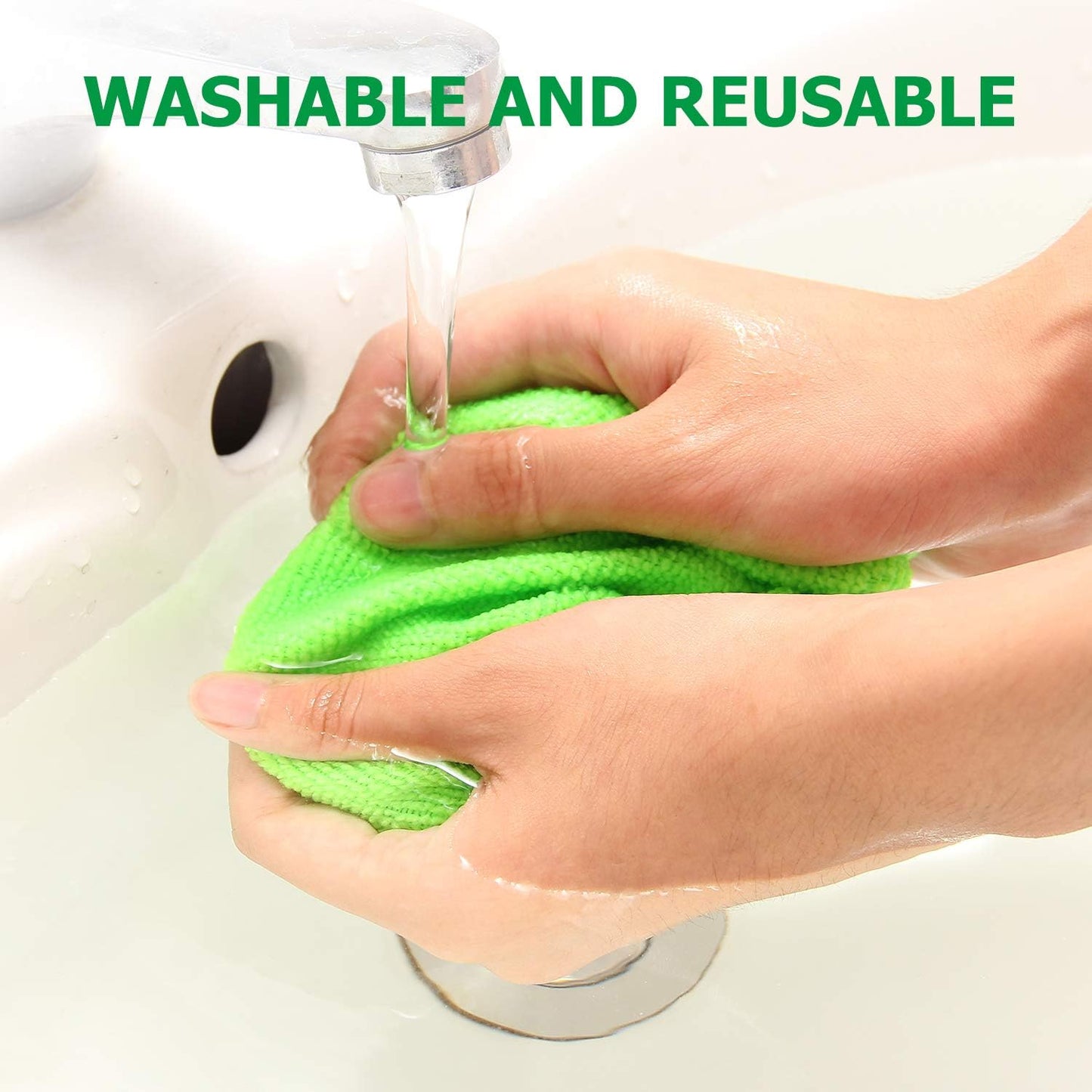 🔥 Windshield Cleaning Tool, Microfiber Car Window Cleaner with 3 Reusable and Washable Microfiber Pads and Extendable Handle